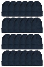 24 Pack Yacht  Smith Black Beanie Winter Hats in Bulk for Adults
