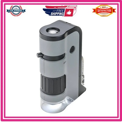Carson MicroFlip 100x-250x LED UV Pocket Microscope with Smartphone Clip MP-250