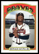 Ronald Acuna Jr. 2021 Topps Heritage  #299 Braves FREE SHIPPING AutographDen