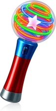 Playbees Light Up Spinning Toy Wand, Magic Ball with Flashing LED Lights