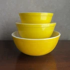Vintage Pyrex Bright Yellow Mixing Bowl Set 404 403 402!