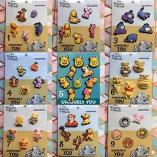 Crocs Handmade jibbitz 5pc Winnie the Pooh piglet eeyore tigger shoe charm set