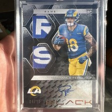 2025 Panini Black Football - Terrance Ferguson RC dual patch Auto #04/10