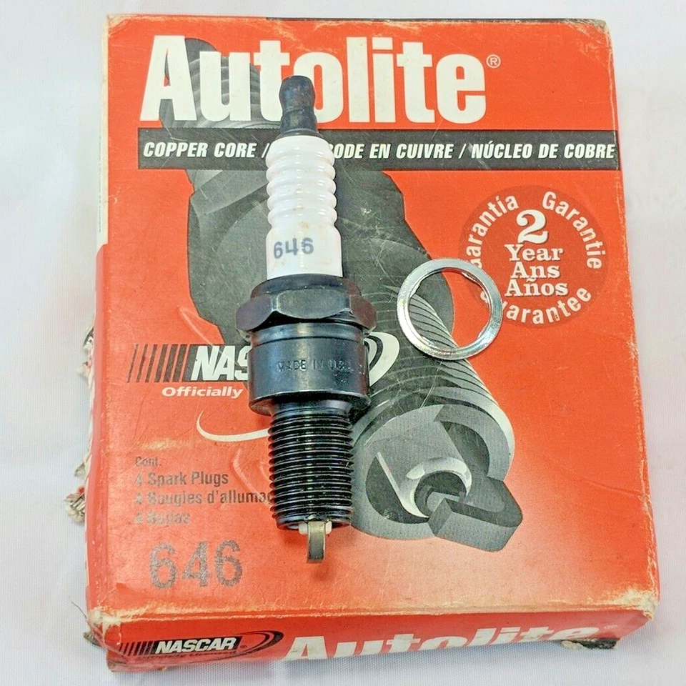 4 件 Autolite 646 适用于 Eagle Vision 别克 Skyhawk Pontiac LeMans 铜火花塞 — 第 3/4 张图片