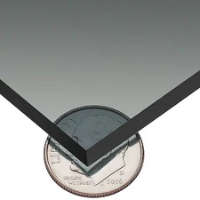 Gray Polycarbonate Polycarbonate Sheet 48" L X 48" W X 1/4" Thick,