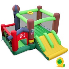 Inflatable Bounce House Kids Castle Slide Bouncer w/ 680W Blower