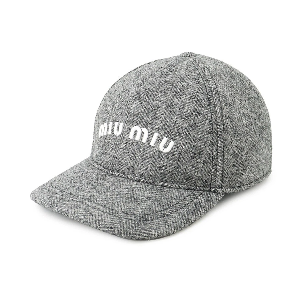 Miu Miu — MIUMIU Drill Baseball Cap Size S Wool100% Gray 5HC179