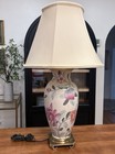 Vintage Wildwood Chinoiserie Floral Table Lamp Famile Rose Style 3-way 29.5” — photo 7