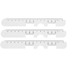 3Pcs Durable Pd Ruler for Eyeglasses White Lightweight Pupillary Distance Tool