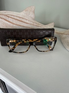 Gucci GG 3559 Tortoise Shell Cream Gold Interlocking GG Eyeglasses Frames 53 14