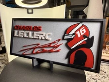 Charles Leclerc Ferrari F1 Sign Logo Decor Art For Collector Gift Racing Fan