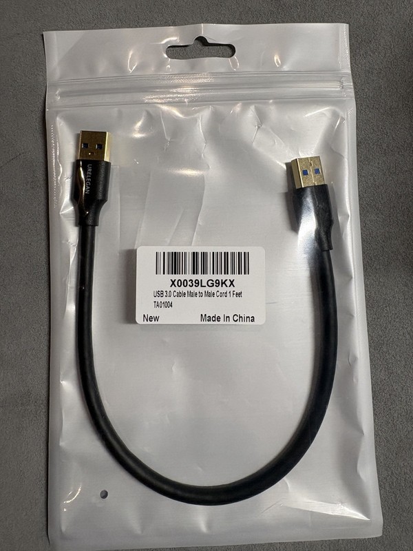 USB 3.0 Cable Male to Male Cord 1 feet