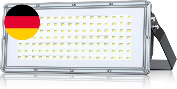 Led Strahler Scheinwerfer 230V AußEn 100W 10000LM - Superhell 6500K Kaltweiß Flu-image