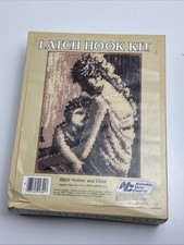 National Yarn Crafts Mother Child 20 x27" Latch Hook Kit R829 VINTAGE New in Box
