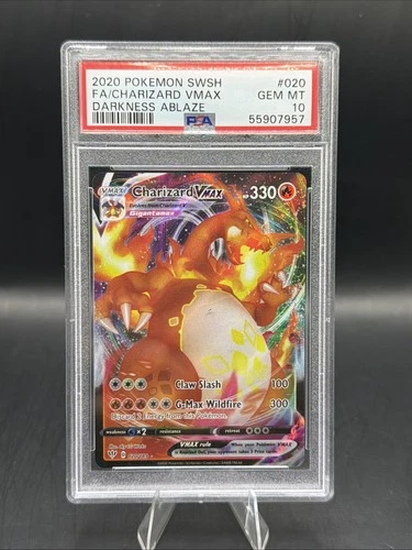 PSA 10 Charizard VMAX 020/189 Swsh03: Darkness Ablaze Holo