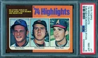 1975 Topps NOLAN RYAN '74 Highlights #7 Baseball Card PSA 8 NM-MT