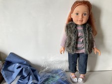 DESIGN A FRIEND DOLL, DRESSED, SHOES, CARRY BAG, 18” EXTRA OUTFIT, RED HAIR, C