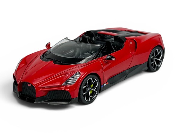 Welly Bugatti W16 Mistral Red 1:24 Die Cast Metal Model New In Box 24127-image