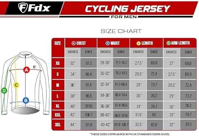 Mens Cycling Jersey Long Sleeve Cold Wear Thermal Fleece Top For Bike Racing  uk - Image 3 of 4