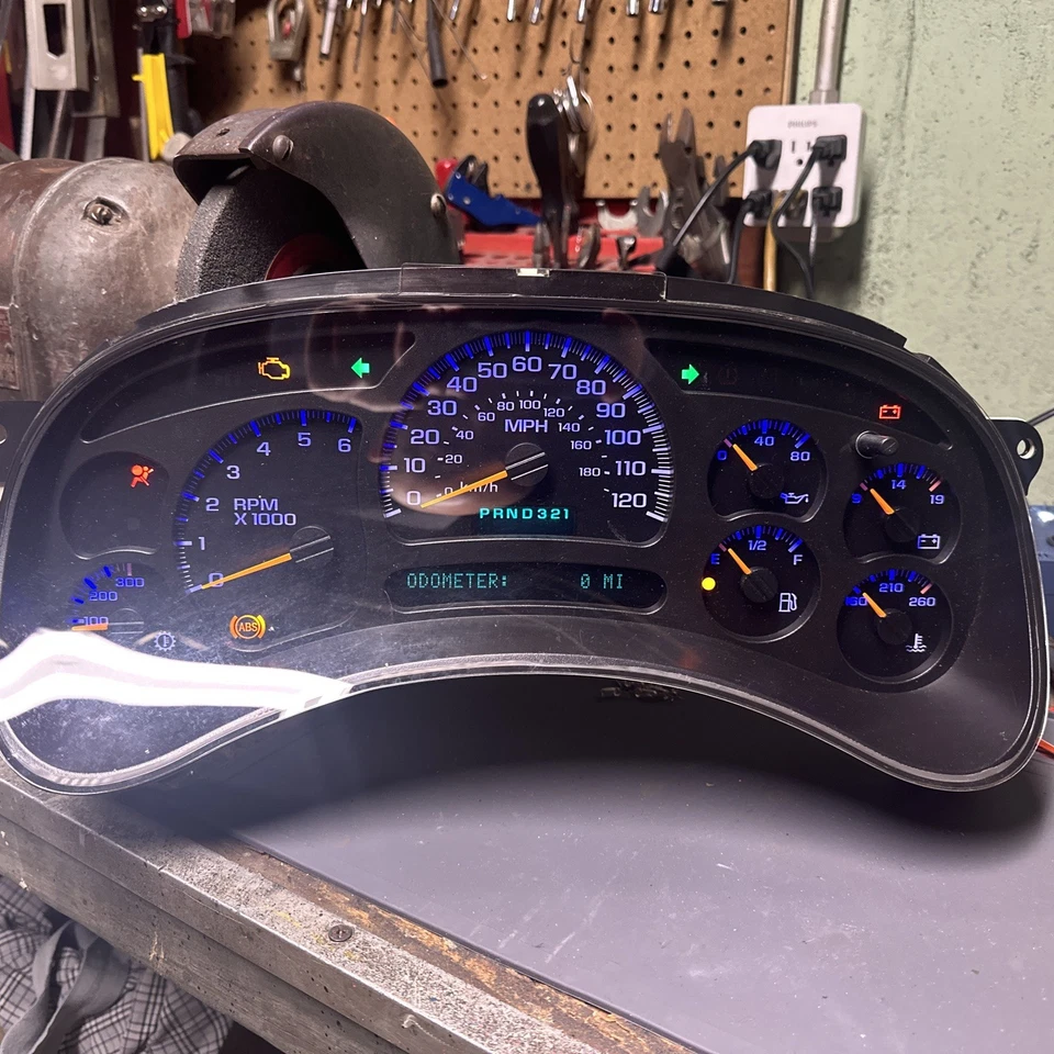 03-06 Chevy GMC Silverado Yukon Sierra Velocímetro Cluster Trans Temp OEM PROBADO Foto 4 de 4