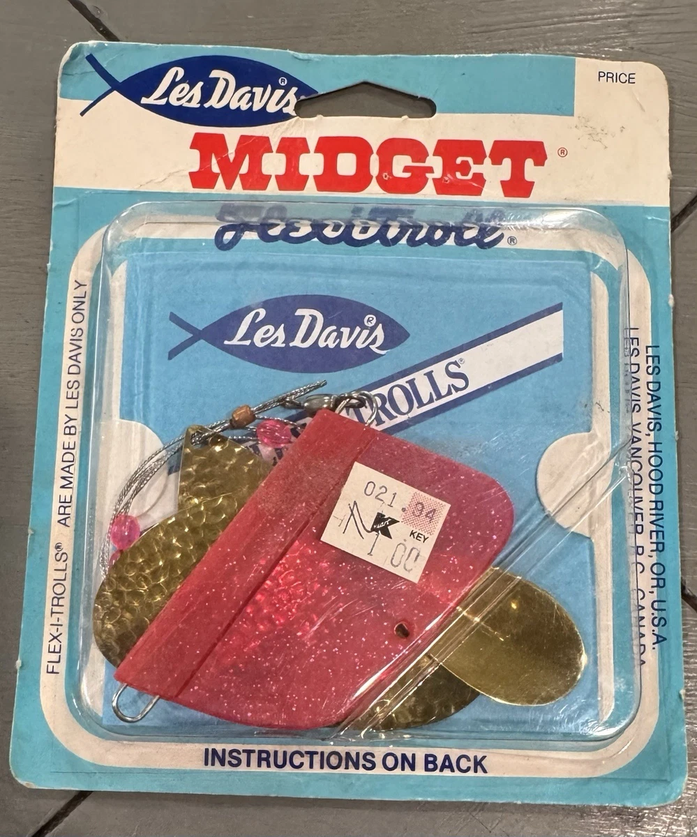 Vintage Les Davis Hotrod Spoon Fishing Lure Fire Dot Wobbler Size 1 Oz