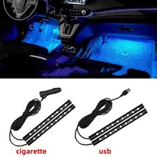 2 in 1 LED Car Neon Light Foot Light LED Interior Decoration Backlight Cigarette
