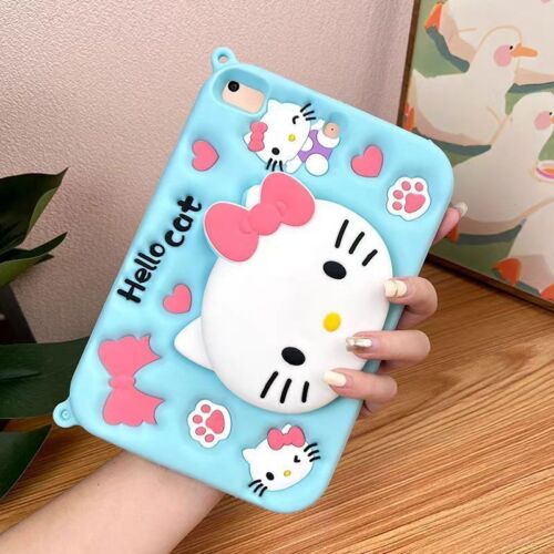 3D Cute Cat Kid Shockproof Case For iPad 10 9 8 7th mini 6 5 4 3 Air 4 5 Pro 11" - Picture 3 of 16