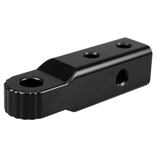 Aluminum Receiver Hitch Shackle Tow Hook Winch Mount To 2" Receivers Black - Foto 9 di 13