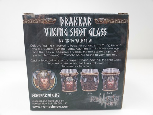 Nemesis Now Drakkar Viking Shot Glass Resin Steel Insert Painted - 7cm Tall - Picture 7 of 8