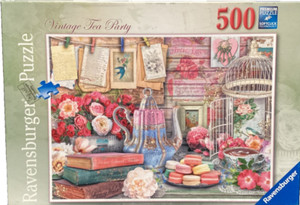 Ravensburger 500 pc: Vintage Teaparty 2019 jigsaw puzzle Rare