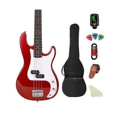 Electric Bass Guitar 4 Strings Full-Size Standard Bass PB-Style Beginner Kit ...