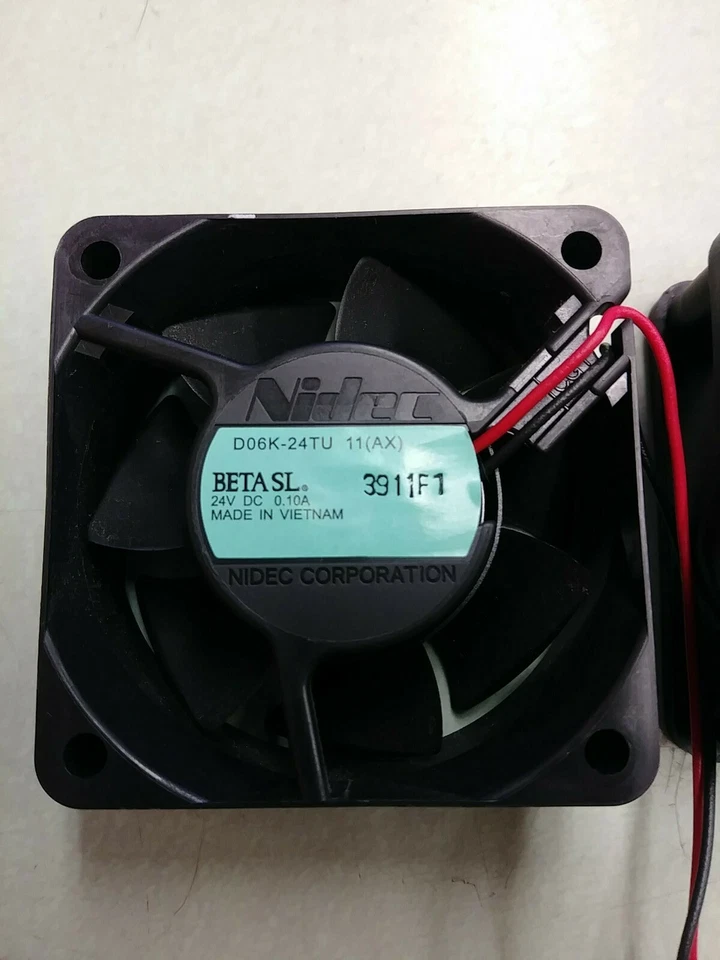 (2) Nidec D06K-24TU 11(AX) DC 24V 0.1A 2-line Inverter Cooling Fan - Image 2 of 3