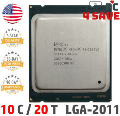 Intel Xeon E5-2658 V2 SR1A0 2.40GHz 25M 10-Core LGA2011 Server CPU Processor 95W