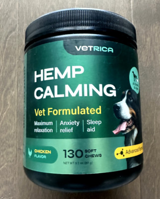 Dog Soft Chews Calming + Sleep Passion Flower Valerian Turmeric Chicken 130 ct