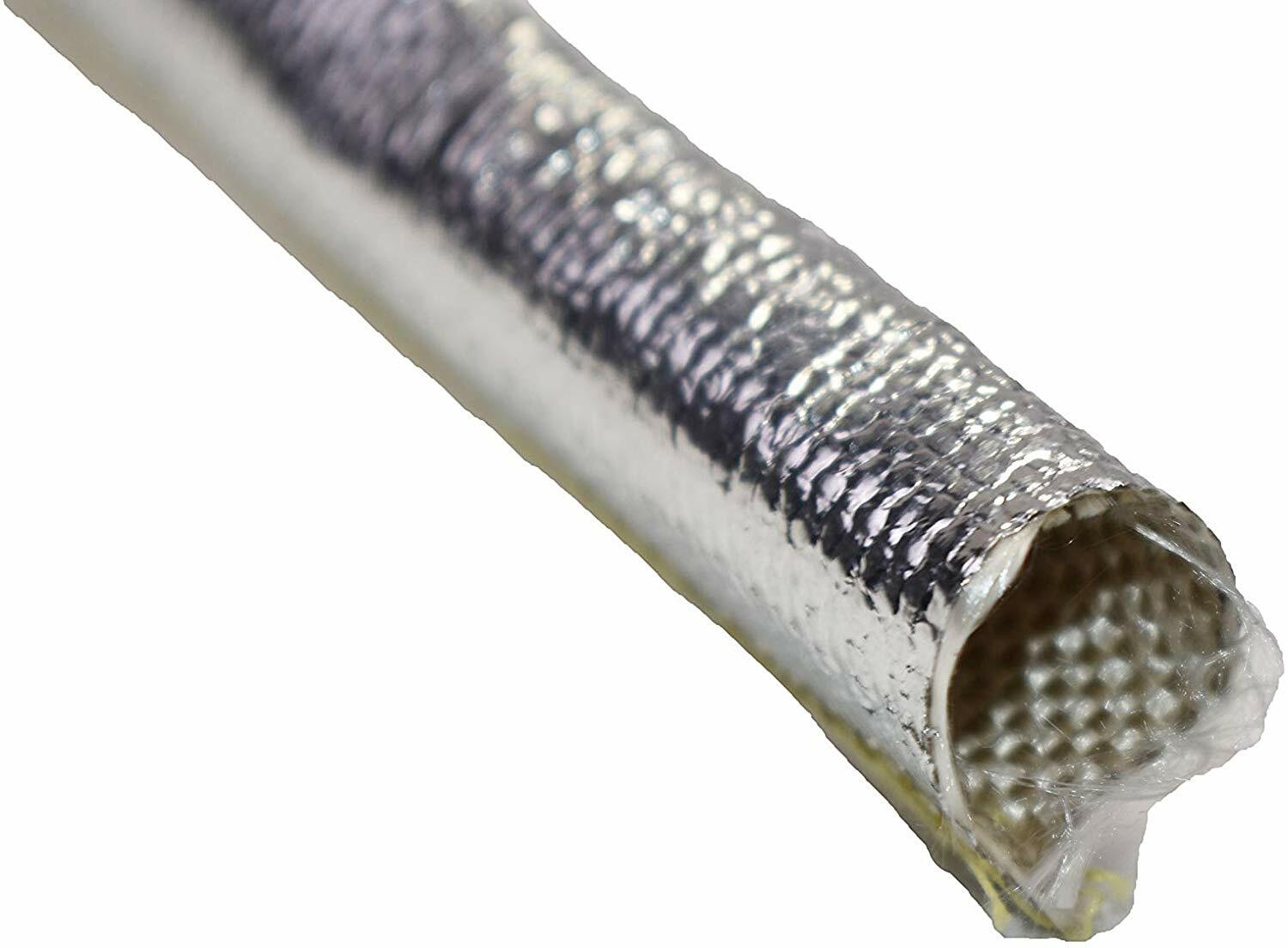 Heat Sheath Aluminized Sleeving Heat Shield Protection Barrier 1/2" x