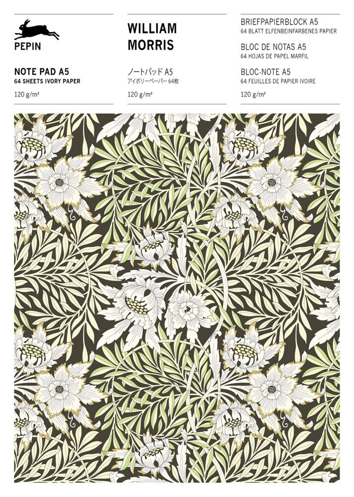 Thumbnail - William Morris, Briefpapier | Writing Paper & Note Pad A5 | Pepin Van