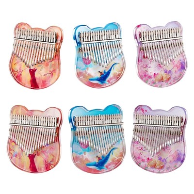 17/21 Keys Thumb Piano with Tuning Mallet, Mini Kalimba Musical Instrument Gifts