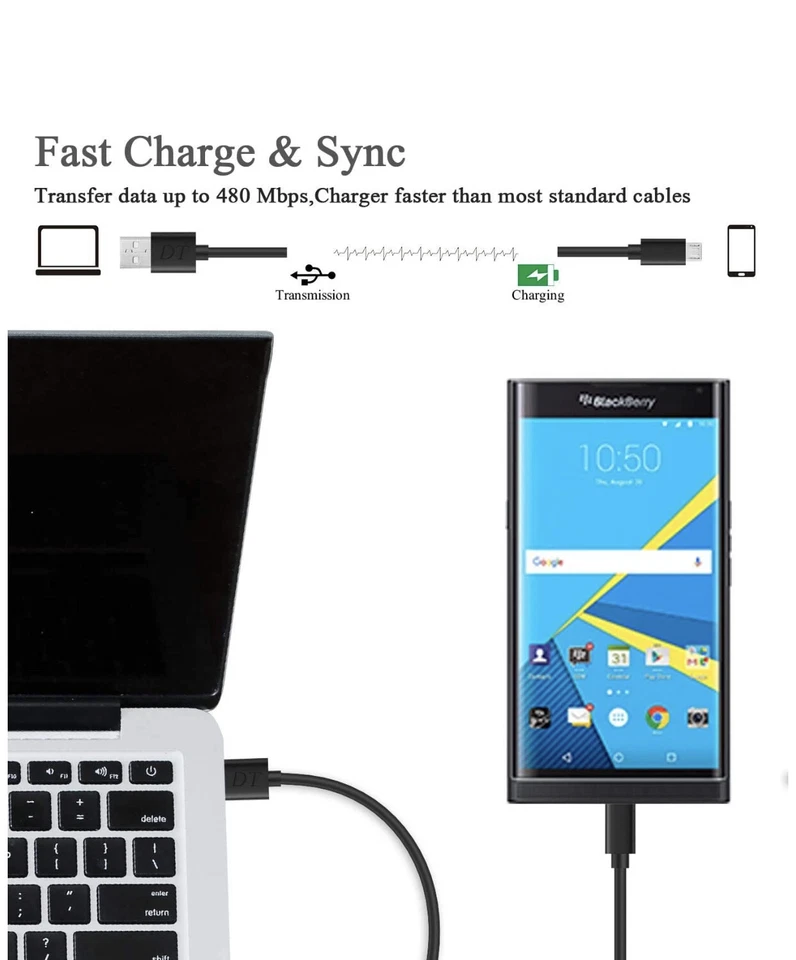 For Amazon Kindle Fire HD 7, HD 8, HD 10 6FT Tablet micro USB Data Charger Cable - Image 3 of 4