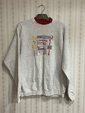 Vintage Grandma Sweatshirt Size XL M&C Sportswear Gray Double Collar Made in USA