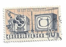 Czechoslovakia postage stamp 10th Anniversary of Czech Television Service 1963