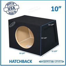 10" Single Sealed Mid-Size Hatchback Sub Box Ground Shaker Subwoofer Enclosure