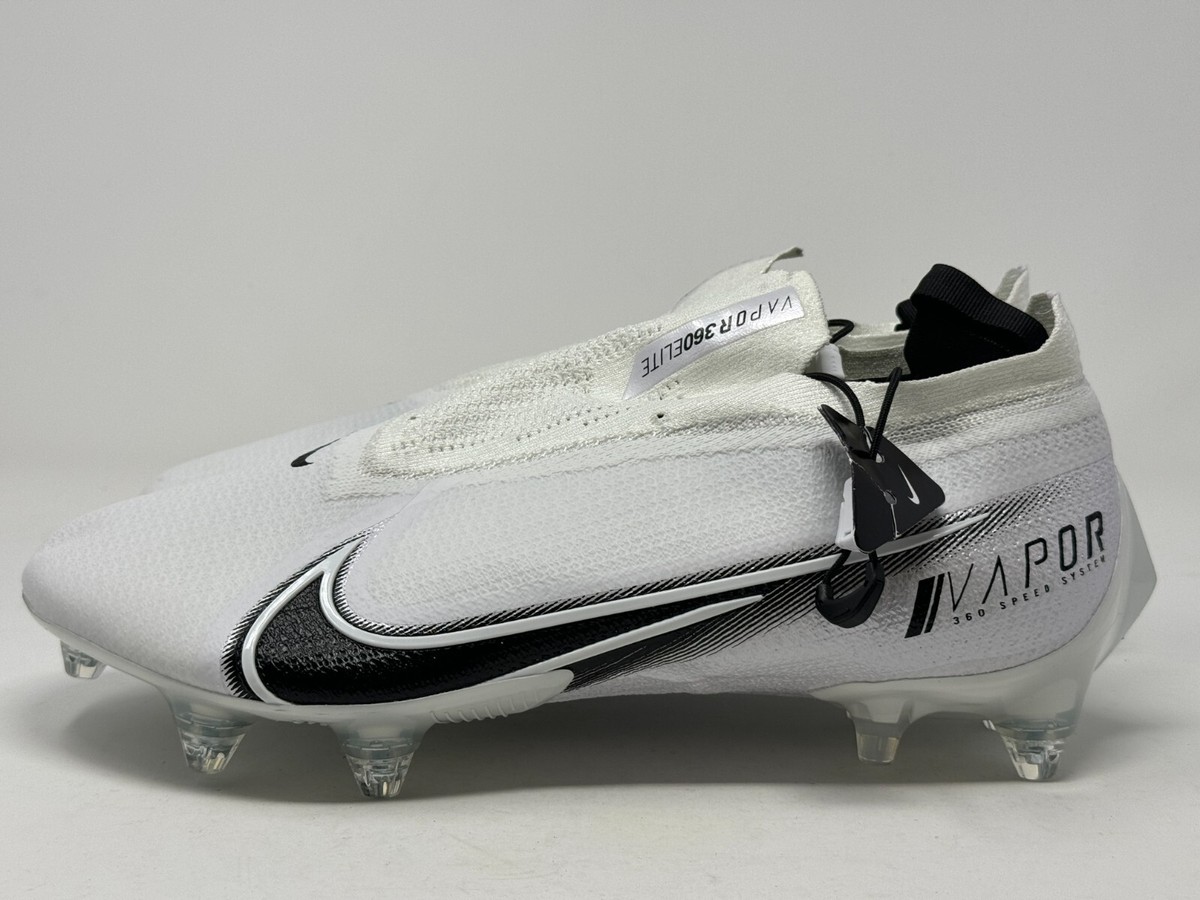 Nike Vapor Edge Elite 360 D WIDE White Black Football Cleats