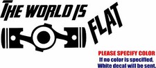 The World is Flat Decal Sticker JDM Funny Vinyl Car Window Bumper Truck Wall 12"