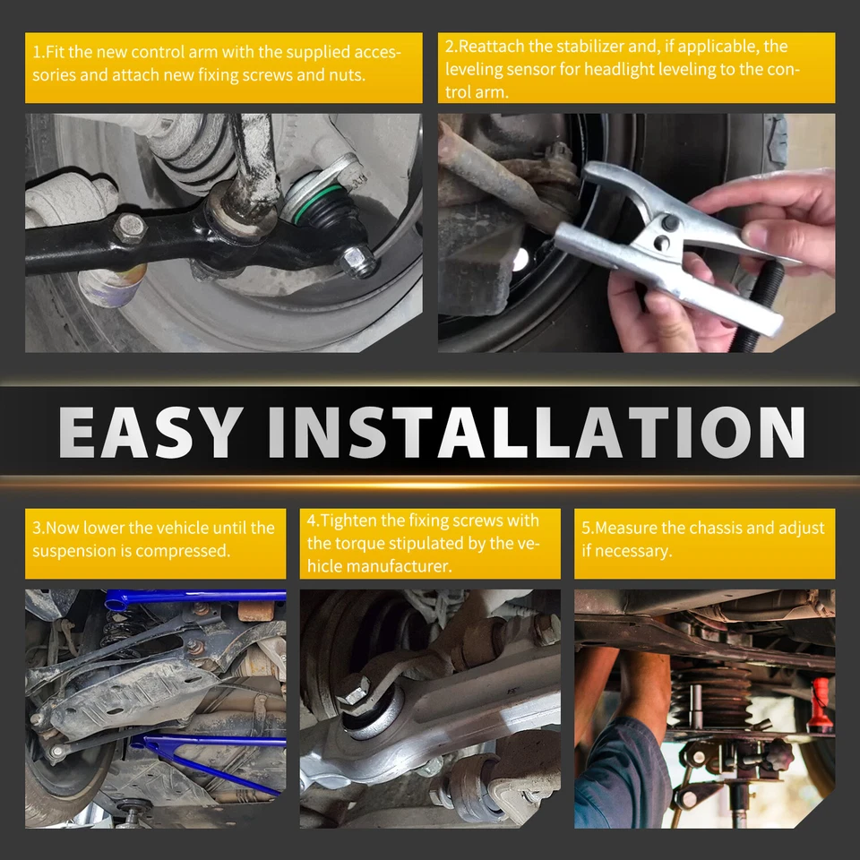 Front Lower Control Arms for 2021-24 Jeep Grand Cherokee 68375577AC 68375576AC - Изображение 4 из 4