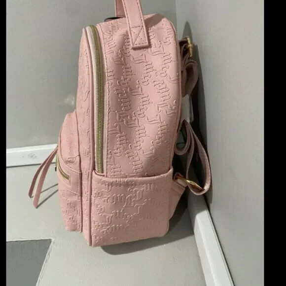 JUICY COUTURE POWDER BLUSH - ROSIE MINI BACKPACK with gold  display picture 3