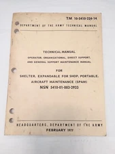 TM 10-5410-224-14 Technical Manual 1977 Shelter, Expandable Shop For Aircraft 
