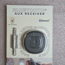 Bluetooth AUX Receiver 3.5mm Male To Male Connector USB-C Charge - New, Sealed