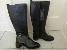 Stivali al ginocchio M&S Insolia in pelle nera £99 UK 3,5 EUR 36 vestibilità standard nuovi con etichette