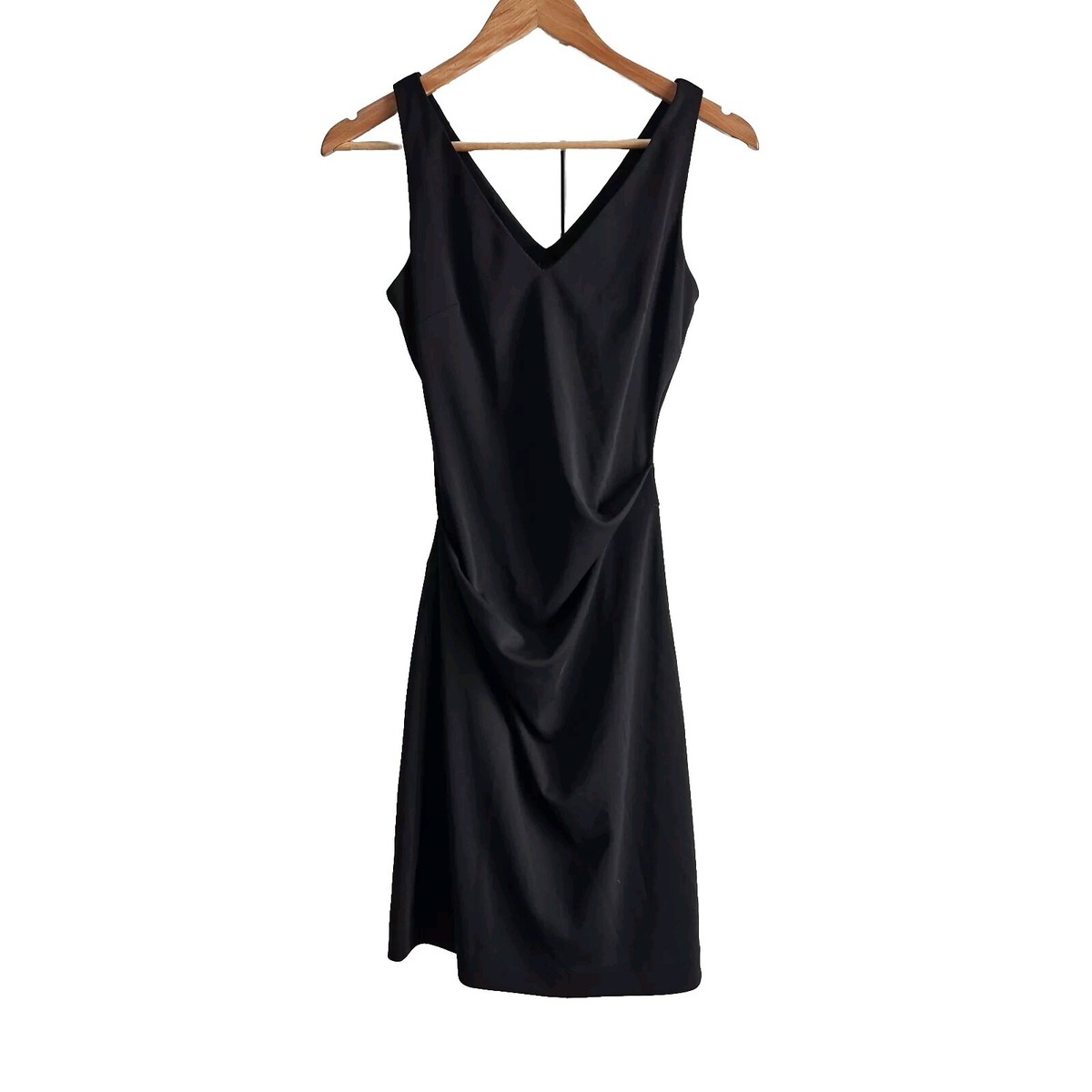 black nicole miller dress Matte Little Size 2 Slim Stretchy Mini V-neck Pullover Roundneck Elbow sleeves Back storia Burnt Orange Bridesmaid Dresses Material:Leather