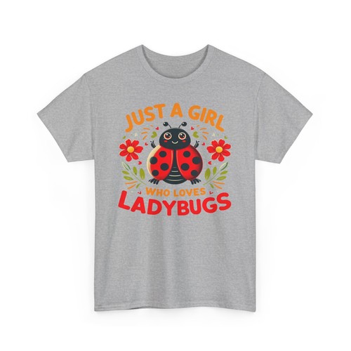 Just a Girl Who Loves Ladybugs T-shirt - Novelty Cute Zoology Insect Graphic Tee - Picture 29 of 52